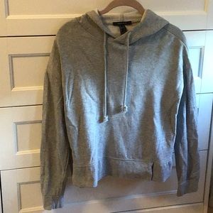 Forever 21 Grey Cropped Hoodie